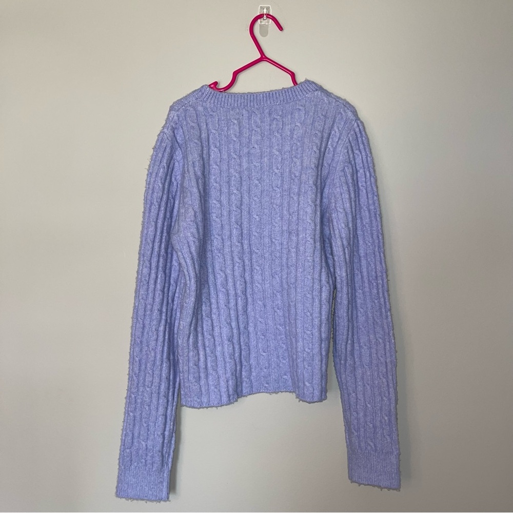 Zara Lavender Cable Knit Sweater Girls 13-14 - Picture 3 of 3